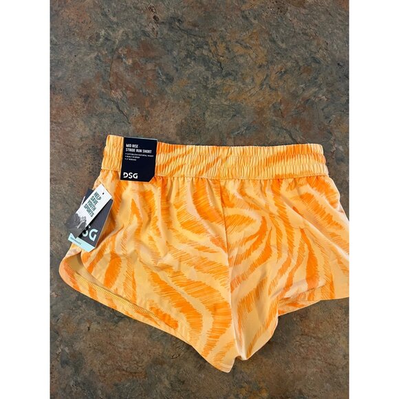 DSG Womens Trippy Zebra Tangerine Stride Running Shorts 2XS - Picture 2 of 9